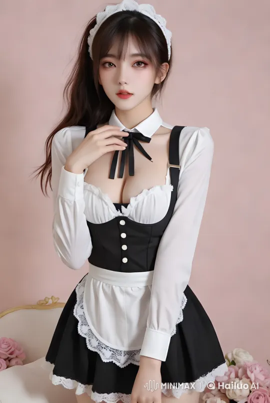 Japanese Model in Sexy Maid Outfit Dancing – AI Generated Video | Hailuo AI