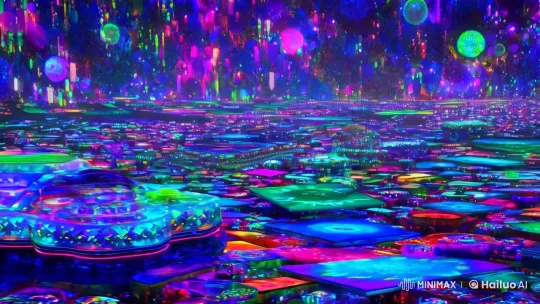 Vibrant Digital Art Showcased in Cinematic Visuals – AI Generated Video | Hailuo AI