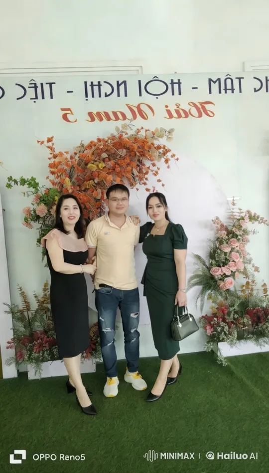 Formal Group Pose with Floral Decor and Stylish Attire – AI Generated Video | Hailuo AI