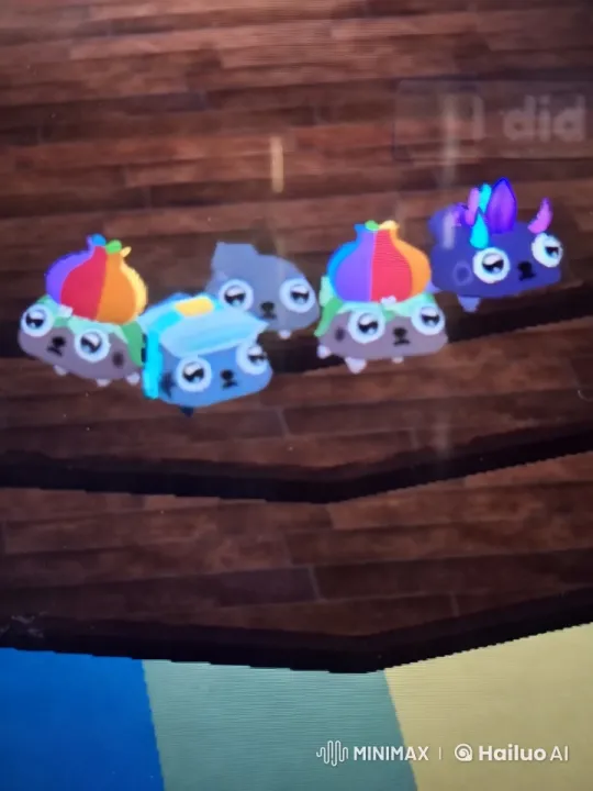 Animated Creatures on a Textured Wooden Floor – AI Generated Video | Hailuo AI