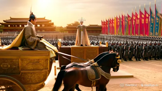 Imperial Majesty: Golden Chariot Arrival – AI Generated Video | Hailuo AI