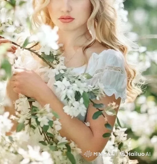 Enchanted Garden: Graceful Woman in Ethereal Light – AI Generated Video | Hailuo AI