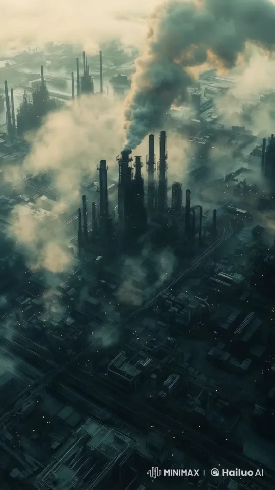 Dystopian Future Metropolis: Industrial Skyline Aesthetic – AI Generated Video | Hailuo AI