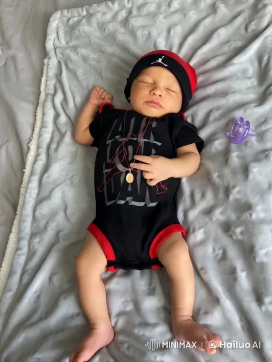 Baby in Air Jordan Outfit on Blanket, Moves and Runs – AI Generated Video | Hailuo AI