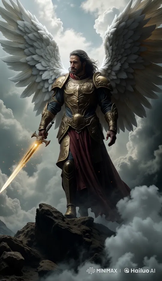 Archangel Michael Triumphs on Medieval Battlefield – AI Generated Video | Hailuo AI