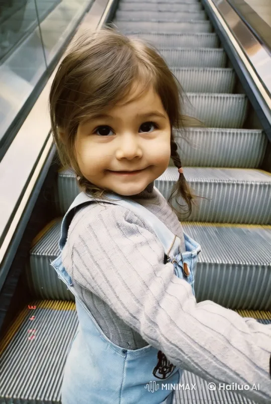 Child Dances Playfully on Escalator with Kung Fu Moves – AI Generated Video | Hailuo AI