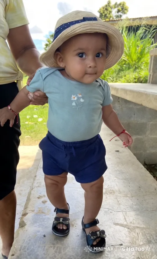 Baby Dancing Joyfully in Garden Captured by Camera – AI Generated Video | Hailuo AI