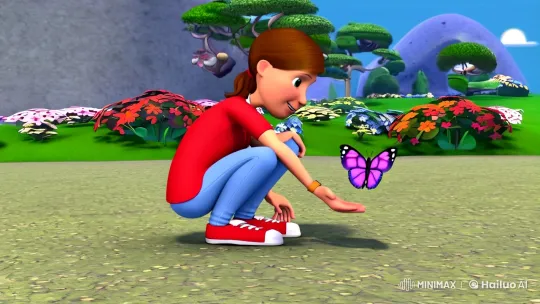 Animated Hero Emma Delights in Nature's Beauty – AI Generated Video | Hailuo AI