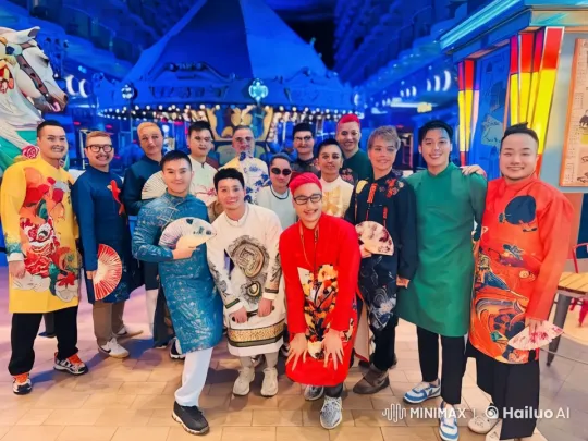 Traditional Attire Kungfu Performance in Vibrant Setting – AI Generated Video | Hailuo AI