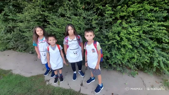 Children in Aprons by Lush Hedge - Joyful Moments – AI Generated Video | Hailuo AI