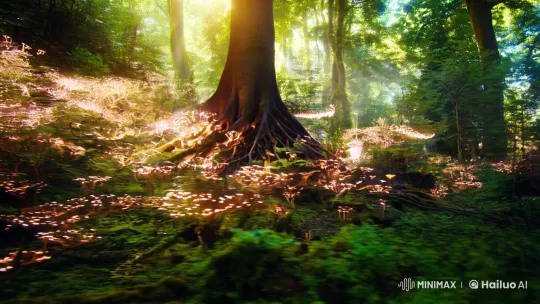 Mystical Forest: Luminescent Mushroom Network Captured in 4K – AI Generated Video | Hailuo AI