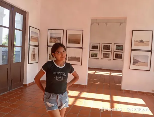 Dancing Woman in Bright Art Gallery – AI Generated Video | Hailuo AI