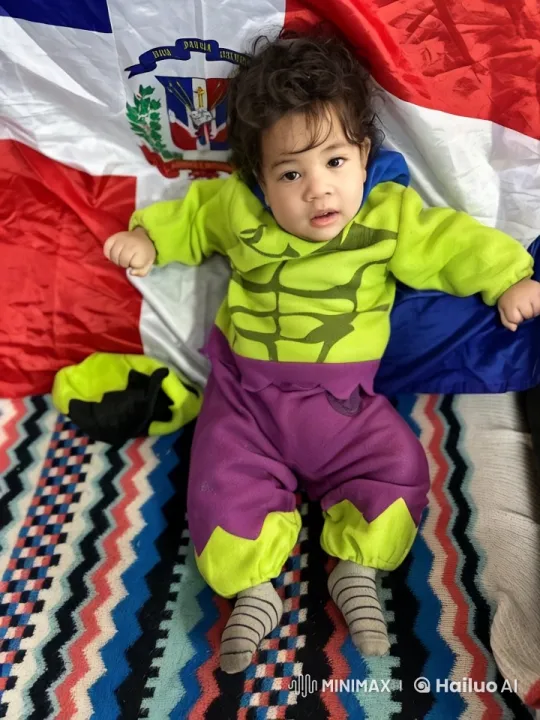 Joyful Child in Superhero Costume Dances in Dominican Republic Colors – AI Generated Video | Hailuo AI