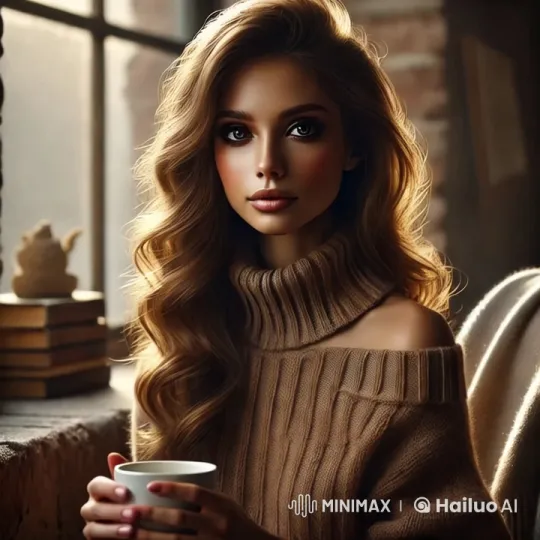 Woman by Window Engages in Conversation Over Coffee – AI Generated Video | Hailuo AI