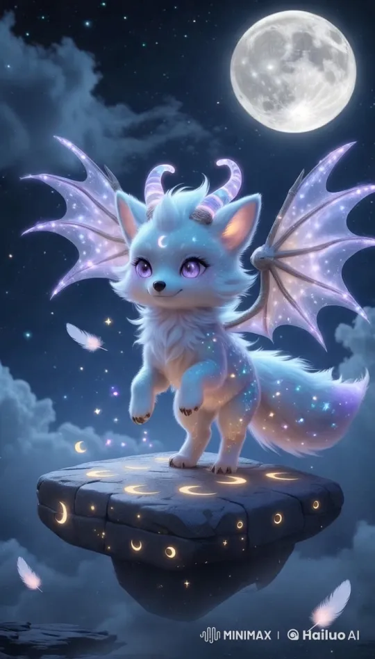 Chibi Mythical Creature: Fox-Dragon Hybrid in Celestial Wonder – AI Generated Video | Hailuo AI
