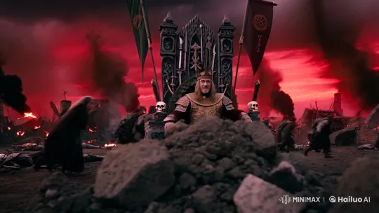 King of All Peoples: A Tyrant's Rule Over Desolation – AI Generated Video | Hailuo AI