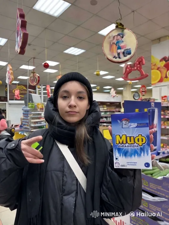 Young Woman Performs Striptease in Grocery Store – AI Generated Video | Hailuo AI