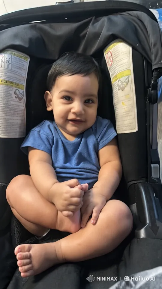 Baby Dances and Plays Kung Fu in Stroller – AI Generated Video | Hailuo AI