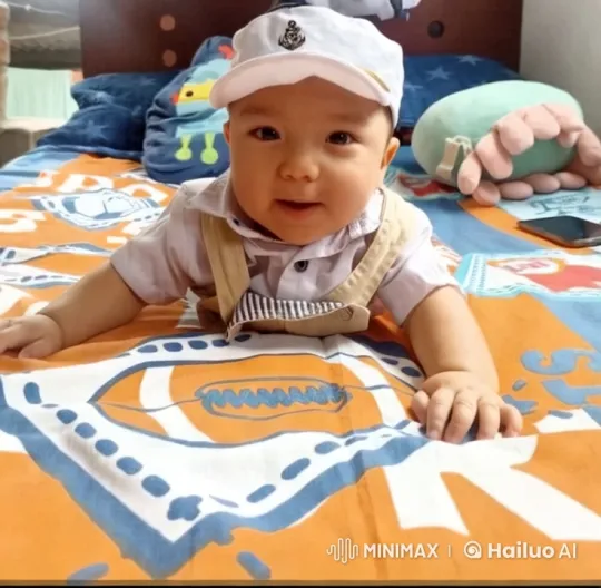 Baby's First Steps on Themed Bed with Toys – AI Generated Video | Hailuo AI