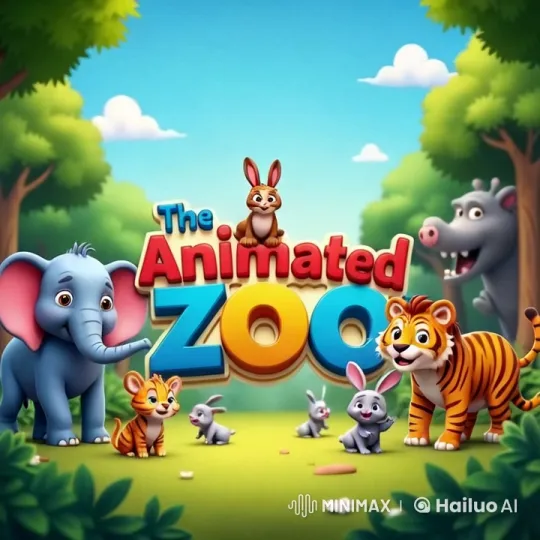 Animated Zoo Animals Sing Joyfully in Harmony – AI Generated Video | Hailuo AI