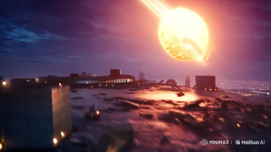 Colossal Asteroid Impacts Earth in Cataclysmic Explosion – AI Generated Video | Hailuo AI