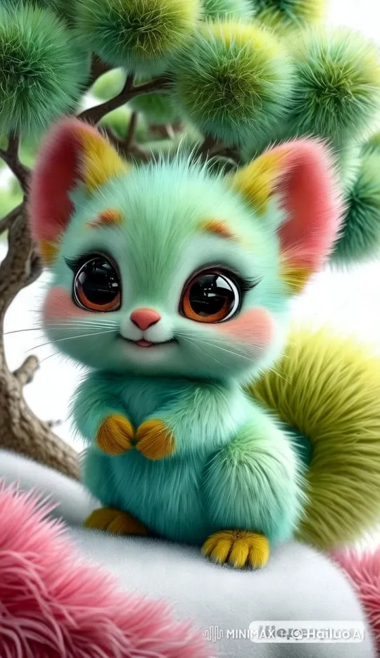 Whiskered Critter Expresses Love in Enchanting Scene – AI Generated Video | Hailuo AI