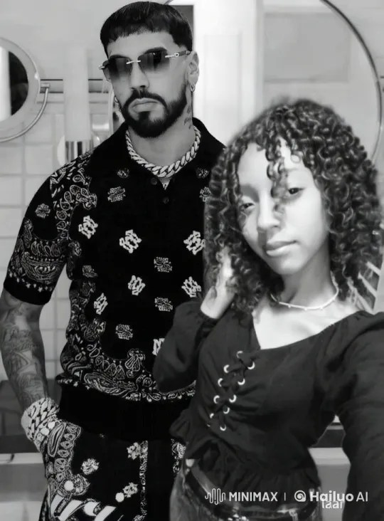 Chic Duo Showcases Style in Monochromatic Aesthetic – AI Generated Video | Hailuo AI