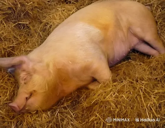 Farmer's Emotional Struggle During Pig Slaughter – AI Generated Video | Hailuo AI