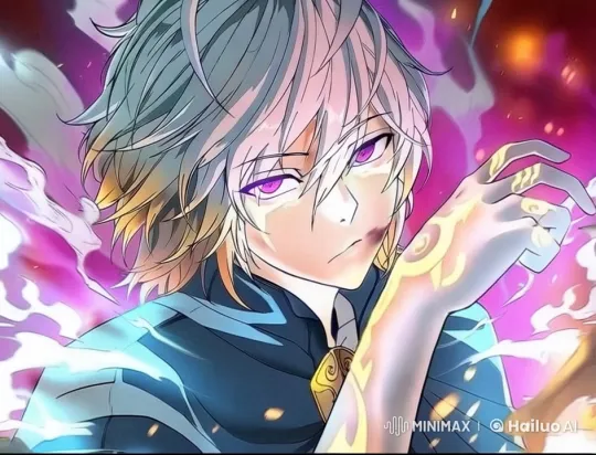 Live2D Animation: Enchanted Character with Mystical Flaming Arm – AI Generated Video | Hailuo AI
