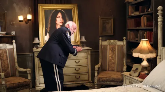 Female Cop Unmasks as Stunning Woman in Antique Bedroom – AI Generated Video | Hailuo AI