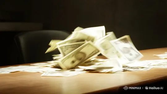 Person Reflects on Financial Desperation in Dimly Lit Room – AI Generated Video | Hailuo AI