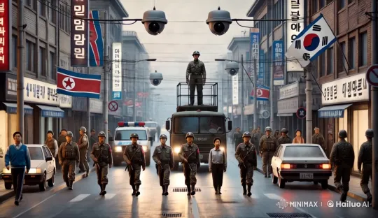 North Korean Street: A Study in Surveillance and Order – AI Generated Video | Hailuo AI
