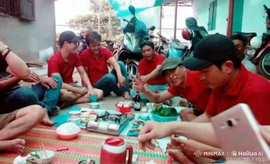 Friends Enjoying Outdoors Meal with Motorcycles – AI Generated Video | Hailuo AI