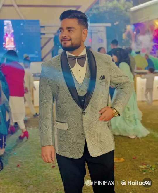 Stylish Couple Shares Tender Moment at Festive Outdoor Event – AI Generated Video | Hailuo AI