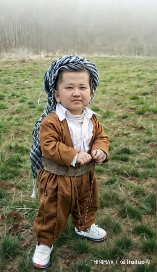 Boy Lights Firecracker in Traditional Attire – AI Generated Video | Hailuo AI