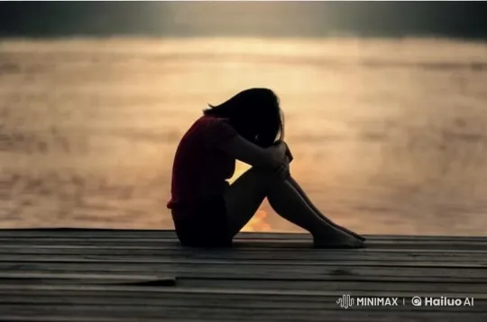 Melancholic Person Reflects on a Sunset Lake – AI Generated Video | Hailuo AI
