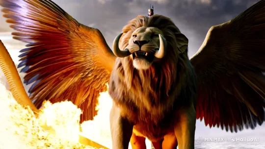 Mythical Creature and Ancient King Confrontation Scene – AI Generated Video | Hailuo AI