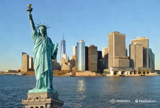 Stunning Statue of Liberty: A Majestic New York Icon – AI Generated Video | Hailuo AI