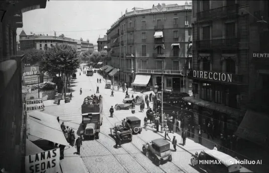 Vintage City Street with Early 20th-Century Bustle – AI Generated Video | Hailuo AI