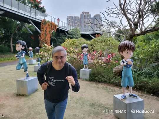 Man Sprints Through Blurring Garden of Light – AI Generated Video | Hailuo AI