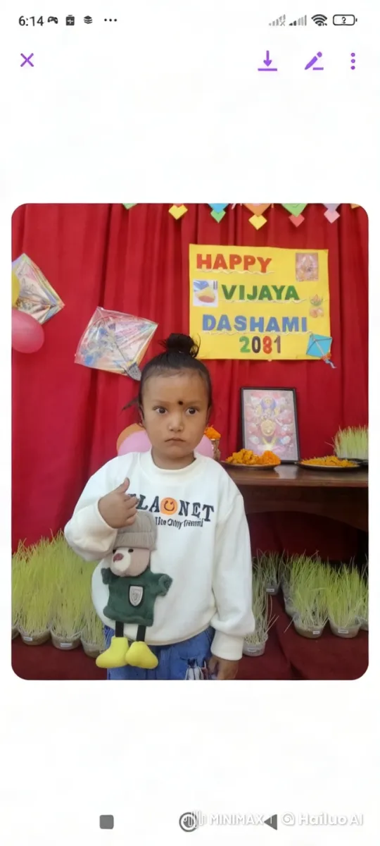 Child Celebrates Vijaya Dashami with Dance – AI Generated Video | Hailuo AI