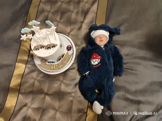Baby Uzayr Celebrates 40 Days with Joyful Dance – AI Generated Video | Hailuo AI
