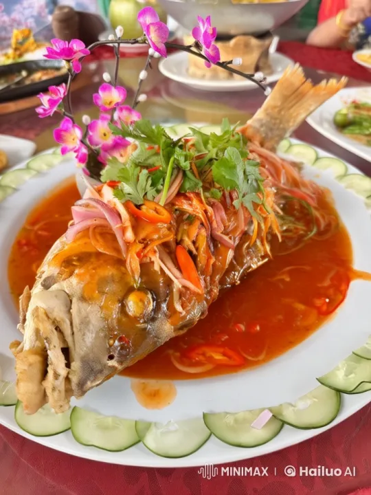 Animated Deep-Fried Fish Swim on Live2D Plate – AI Generated Video | Hailuo AI