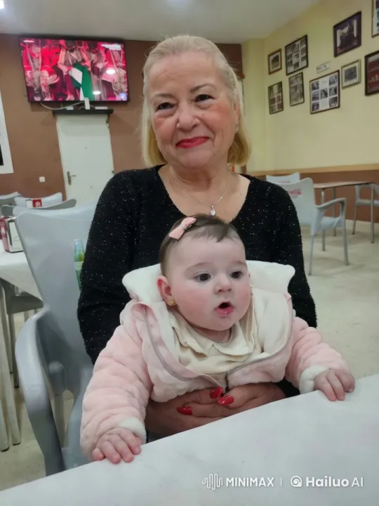 Grandmother and Granddaughter Share Tender Moment – AI Generated Video | Hailuo AI