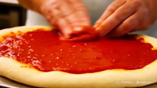 Artisan Crafting Pizza with Aesthetic Elegance – AI Generated Video | Hailuo AI