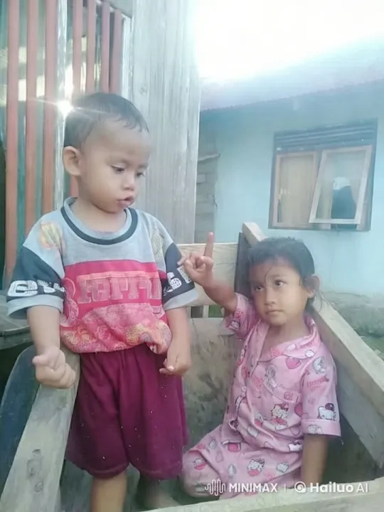 Children Playing in Rustic Outdoor Setting – AI Generated Video | Hailuo AI