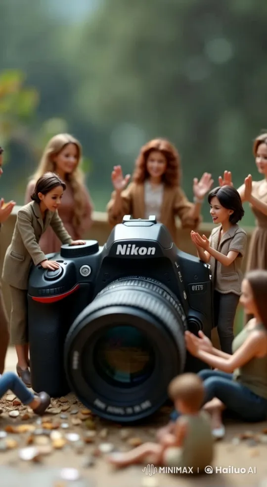 Miniature Team's Dynamic Photo Shoot with Creative Collaboration – AI Generated Video | Hailuo AI