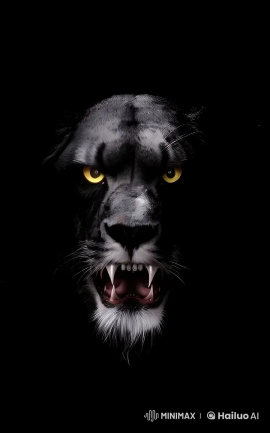 Intense Close-Up of a Snarling Black Panther – AI Generated Video | Hailuo AI
