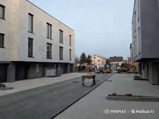Dynamic Tracking Shot of Modern Construction Site – AI Generated Video | Hailuo AI