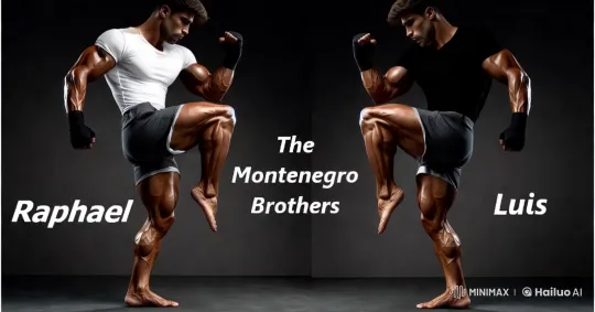 Montenegro Brothers: Dynamic High-Energy Pose Introduction – AI Generated Video | Hailuo AI